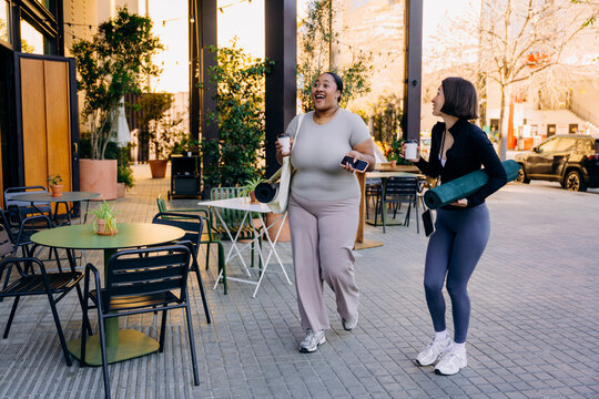 Women in sportswear in the city