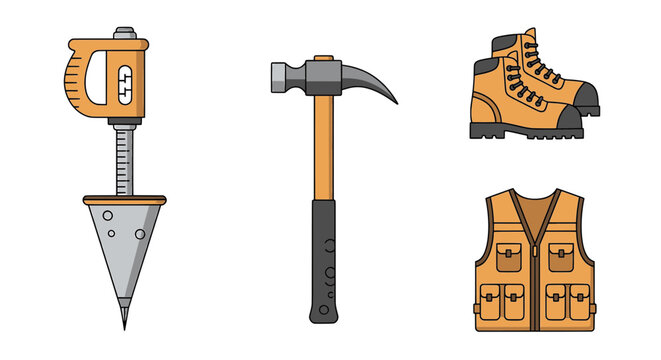 Construction and Engineering Equipment and Tools Set