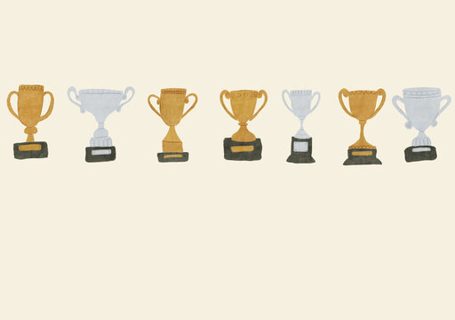 Hand drawn Trophies
