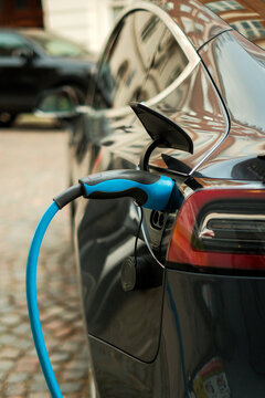 Electric Vehicle Charging on City Street