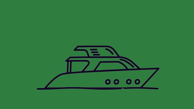 green screen laptop boat drawing black animated chromakey illustration figure backgrounds composition colorful design elements
