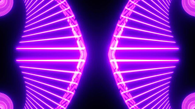 Purple Neon Dragon Tail Kaleidoscope Background VJ Loop in 4K