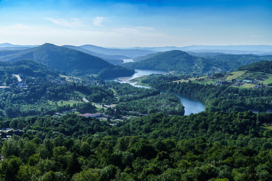 Bieszczady , widok na Solinę 