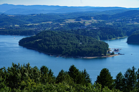 Bieszczady , widok na Solinę 