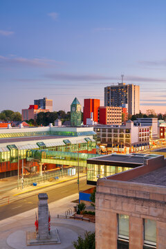 Kitchener, Ontario, Canada Downtown City Skyline