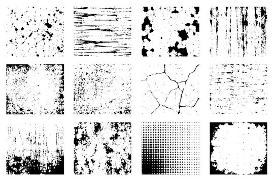 Set of vector grunge textures