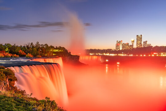 Niagara Falls, New York, USA at Blue Hour
