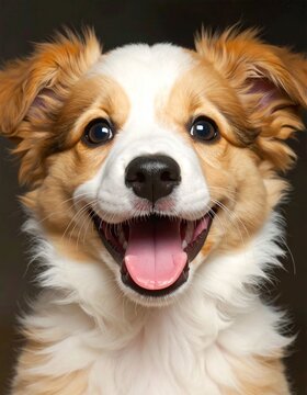 Happy dog face