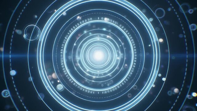 Futuristic Digital World Map with Dynamic Data Circuits