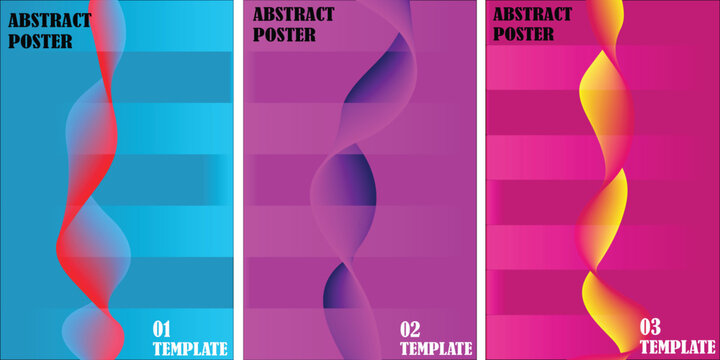 Set of Creative Fluid Vector Backgrounds with Vibrant Gradient Waves and Modern Geometric Art Styles for Visual Design