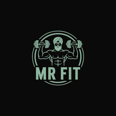 Fototapeta premium A logo design for a fitness brand on a black background 