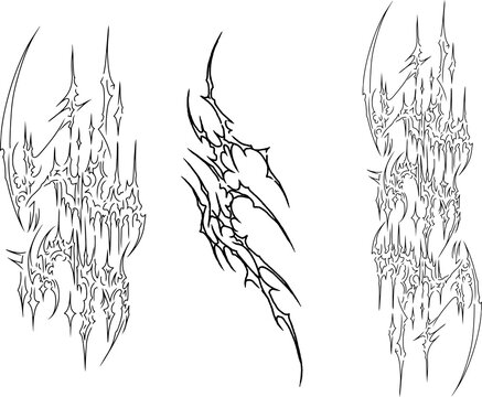 tribal cybersigilism tattoo
