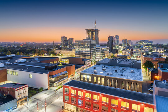 Kitchener, Ontario, Canada Downtown Cityscape