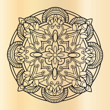 Ornate floral mandala art with elegant symmetrical patterns for decorative and spiritual themes.