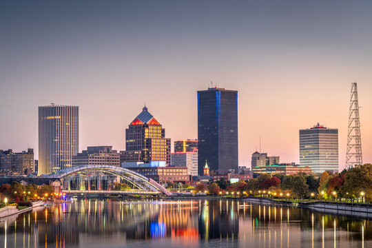 Rochester, New York, USA Downtown Skyline