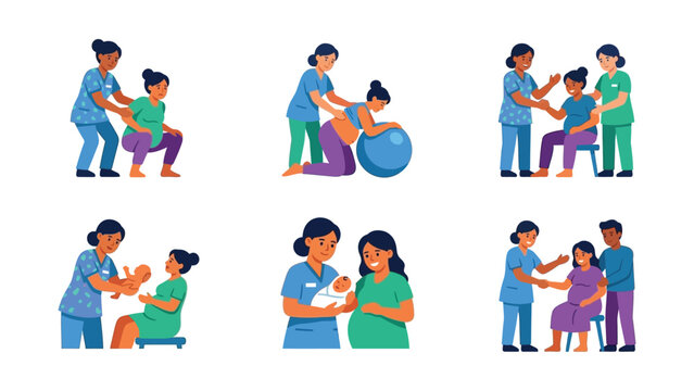 Pregnancy and Childbirth Support: Medical Professionals Assisting Mothers