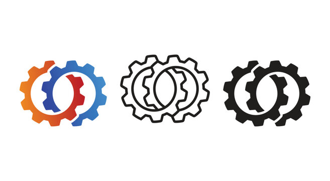 Setting icon design gear symbol