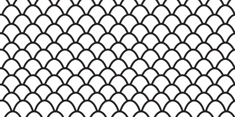 Seamless line fish scales pattern for background, greeting card, packaging, texture, fabric pattern, wallpaper, wall decoration © Arga