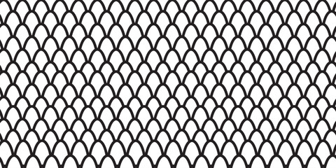Seamless line fish scales pattern for background, greeting card, packaging, texture, fabric pattern, wallpaper, wall decoration © Arga