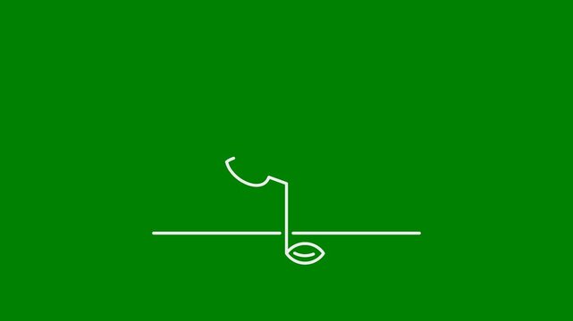 Plant Growing from Seed - Progress, Growth, Development, Advancement, Startup and Investment Growth - Sowing, Future, Flourish - Minimal Flat Design Motion Graphics Clip, Green Screen, 7.5% Gray