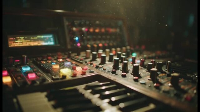 Vintage Synthesizer Electronic Music Production Studio Equipment