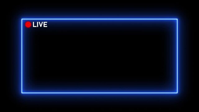 Live streaming sign icon animation. online camera recording overlay animation, live streaming, broadcasting, online stream animation.