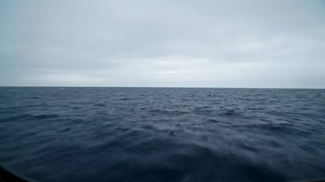 Vast sea view, cloudy sky, vast ocean view