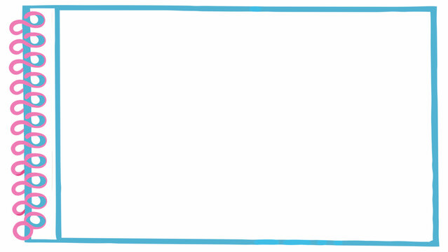 Hand drawn spiral notebook paper frame Vector