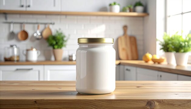 Jar on table
