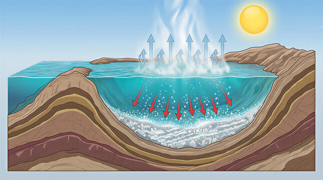 Formation of evaporite rocks