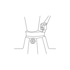 Obraz premium Moka Pot Valve Single Line Art