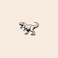 Fierce tyrannosaurus rex dinosaur illustration prehistoric creature with dinosaur tyrannosaurus prehistoric creature wildlife illustration © MD. JONAED