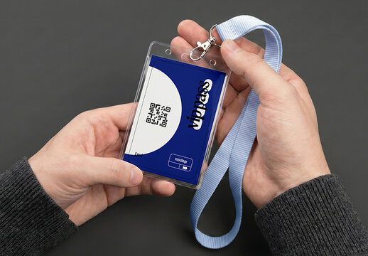 VIP Pass Card Mockup Held in Hands