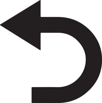 Circular arrow icon silhouette back undo repeat and return symbol
