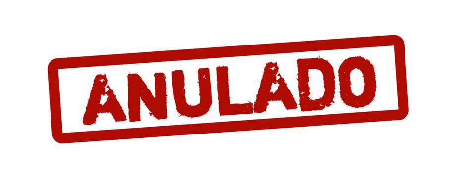 Anulado Rubber Stamp Badge &ndash; Red Grunge Spanish Cancelled Label, Official Rejected Status Mark, Distressed Vector Illustration