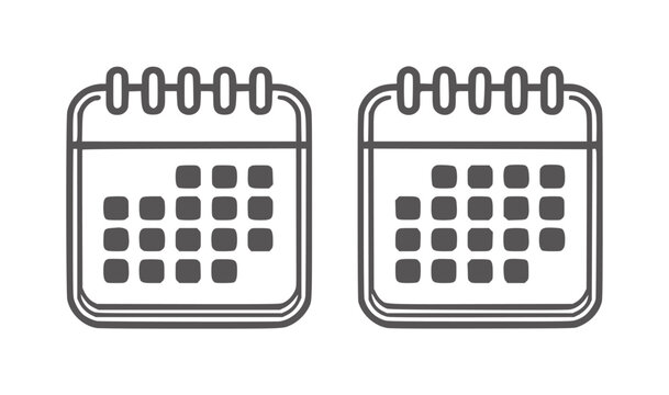 Two minimalist calendar with spiral bindings paper
