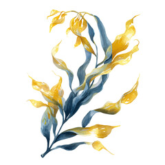 Fototapeta premium Kelp watercolor artwork, high-quality professional vector illustration isolated on a white background.