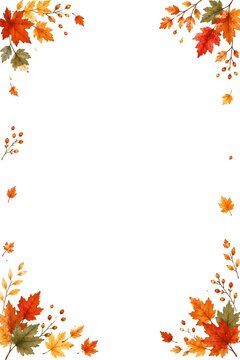 autumn leaves frame