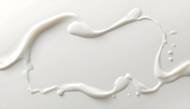 Milk splash frame, top-down macro view.