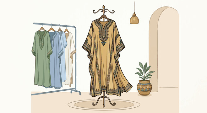 clothes hanging on hangers