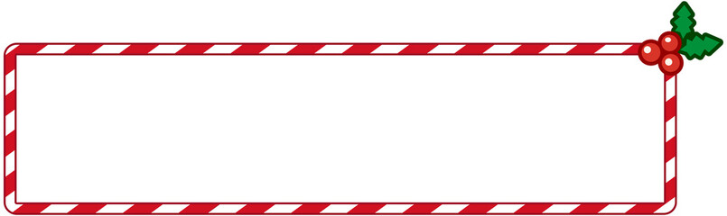 Fototapeta premium Christmas Candy Stripe Frame