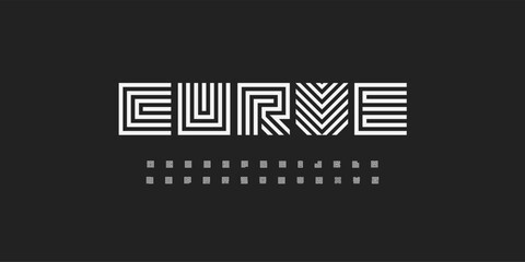 Maze Font Futuristic Logo Squared Lines Alphabet Geometric Lines Letter Set Modern Typography, Labyrinth Typographic Design for Game Title Technology Science Headline and Logotype. Vector Typeface © artyway
