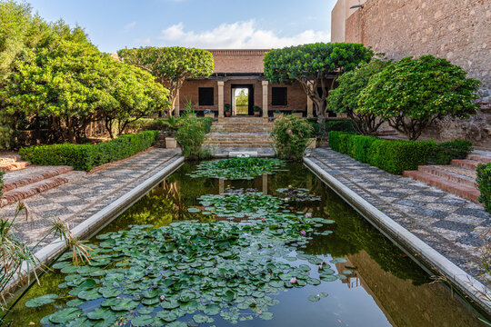 Scenic sight in the marvelous Alcazaba of Almeria, Andalusia, Spain.