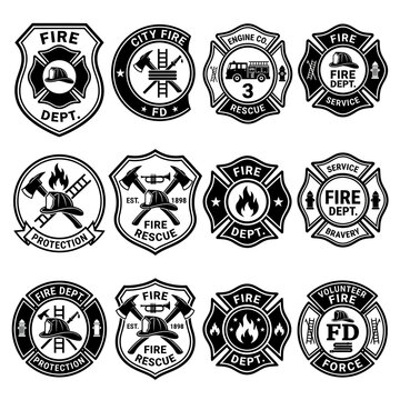 Firefighter Emblems Collection: Badges, Symbols, and Insignias