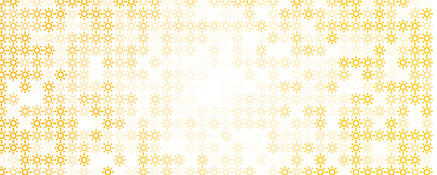 Sun Groovy Background Summer Geometric Pattern, Yellow Sunny Flower Texture for Vocation Adventure Holiday Camp, Kid Baby Wallpaper, Renewable Energy Clean Power Graphic. Vector Illustration