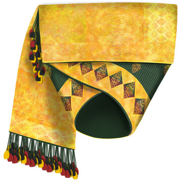 Traditional minangkabau headpiece for woman in Sungayang West Sumatra Indonesia called tikuluak balapak 