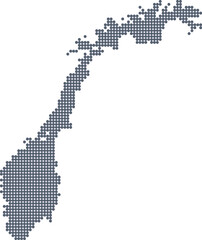 Obraz premium Pixelated map of Norway digital representation 