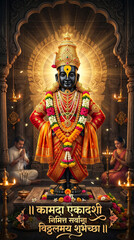 Obraz premium Vitthal | Ashadhi ekadashi | Ekadashi | vithhal rakumini |lord vitthal | pandharpur 