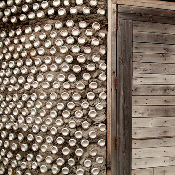 Recycled Can Wall in Sustainable Building