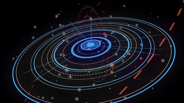 futuristic hud circular sci-fi interface radar element